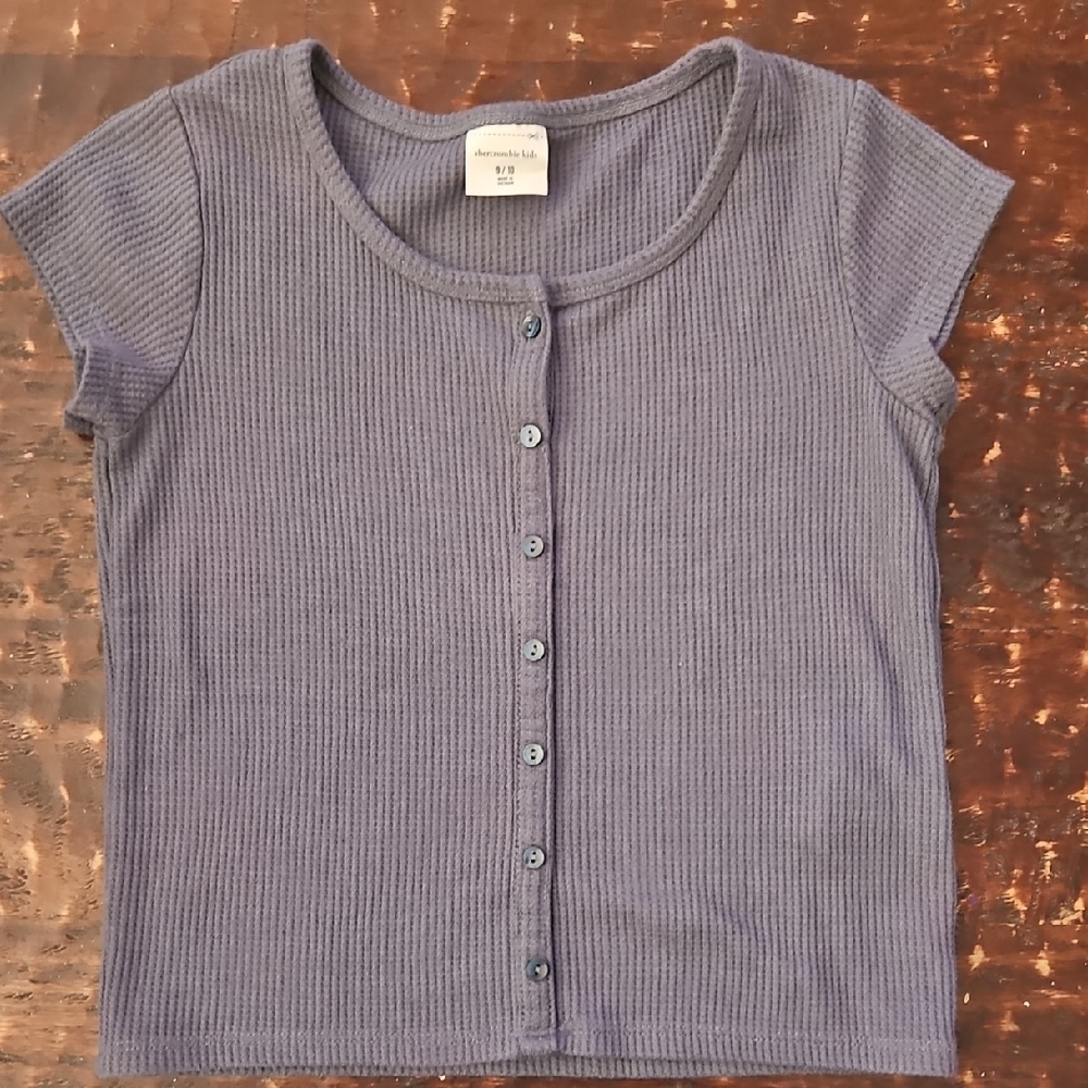 Abercrombie Kids Ribbed Button-Up Shirt 9/10
